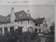 House at Locust Valley in Long Island NY, 1913. Howard Greenley