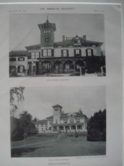 Demuth Residence, Lancaster, PA, 1911, Lithograph. Ludlow & Peabody.