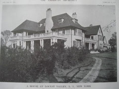 House at Locust Valley in Long Island NY, 1913. Howard Greenley