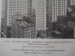 Lewisohn Building in New York NY, 1913. Maynicke & Franke, Buchman & Fox