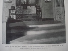 Chapel of St. Vincent's Home for Boys in Brooklyn NY, 1927. Henry J. Mcgill & Talbot F. Hamlin