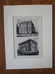 Dr. Otto J. Stein House, Chicago, IL, Holabird & Roche, 1921, Lithograph