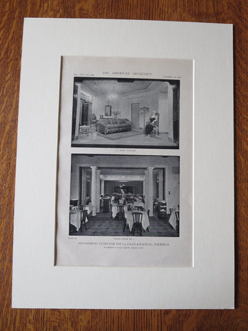 La Salle & Koch, Interior, Toledo, OH, Starrett & Van Vleck, 1918, Lithograph