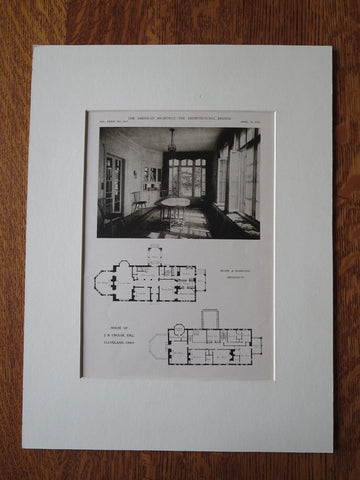 J.B. Crouse, Esq. House, Cleveland, OH, Meade & Hamilton, 1923, Lithograph