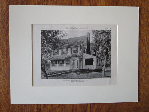 F. Holderman, Esq. House, Tenafly, NJ, R.C. Hunter & Bro., 1921, Lithograph