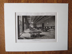 Public Library, Detroit, MI, Cass Gilbert, 1921, Lithograph