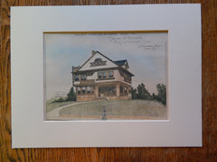 G Honshell Residence, Grandin Road, Cincinnati, Ohio, 1890, Original Plan