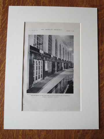 La Salle & Koch, Entrance, Toledo, OH, Starrett & Van Vleck, 1918, Lithograph