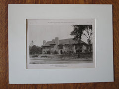 Joseph Eaton, Esq. House, Cleveland, OH, Meade & Hamilton, 1923, Lithograph