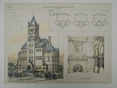 York Collegiate Institute, York, PA, 1887, Original Plan