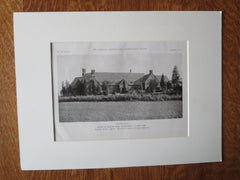 W Ladd House Entrance Cedarhurst, LI, NY, Peabody/Wilson/Brown, 1921, Lithograph