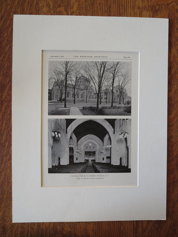 Central Park M.E. Church, Buffalo, NY, Bolton & Sons, 1928, Lithograph