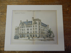 Binghamton Trust Co, Binghamton, NY, 1890, Harding & Gooch, Original Plan