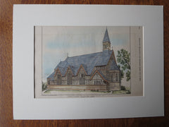 Christ Church, Oyster Bay, LI, NY, 1878, Original Plan. Potter & Robertson