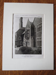 W.D. Packard House, Chautauqua, NY, Warren & Wetmore, 1921, Lithograph