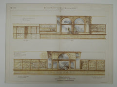 Side Elevations, Delmonico's New Restaurant, New York, NY, 1887, Original Plan