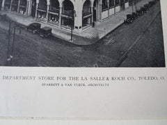 La Salle & Koch, Exterior, Toledo, OH, Starrett & Van Vleck, 1918, Lithograph