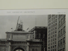 Arch of Victory on Fifth Avenue, New York, NY, 1919, Lithograph