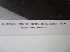 St. Francis Home Orphan Boys, Detroit, MI, Albert Kahn, Archt., 1921, Lithograph