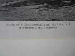 F. Holderman, Esq. House, Tenafly, NJ, R.C. Hunter & Bro., 1921, Lithograph