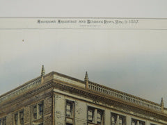 The New England Building, Kansas City, MO, 1887, Original Plan