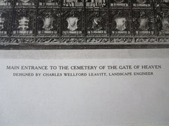 Gate of Heaven Cemetery, Hawthorne, NY, C.W. Leavitt, 1921, Lithograph