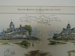 Sketches from Belle Isle Park, Detroit, MI, 1887, Original Plan