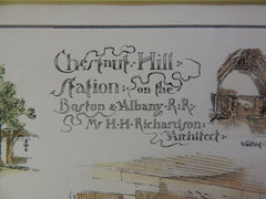 Chestnut HIll Station, Boston and Albany Railroad, MA, 1884, Original Plan