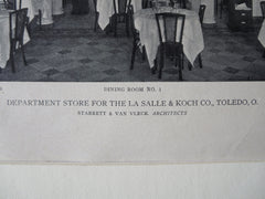 La Salle & Koch, Interior, Toledo, OH, Starrett & Van Vleck, 1918, Lithograph