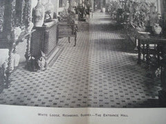 White Lodge: Entrance, Richmond, Surrey, England, 1893. Photo