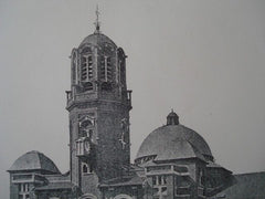 Christ Church, North Brixton, England. 1904. Beresford Pite. Lithograph