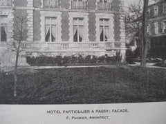 Hotel Particulier A Passy in  Paris, France, 1901. F. Paumier. Photo