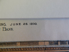 Erie County Savings Bank, Buffalo, NY, 1890, Marling & Burdett, Original Plan