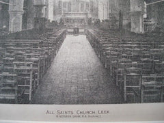 Interior: All Saints Church, Leek, England, 1890. R. Norman Shaw. Photo