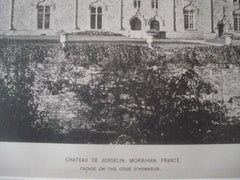 Chateau De Josselin in Morbihan, France, 1890. Photogravure