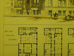 The New England Building, Kansas City, MO, 1887, Original Plan