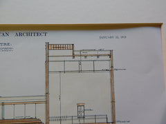 Sam S Shubert Theatre, Minneapolis, MN, 1913, W.A. Swasey, Archt. Original Plan