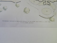 Pembroke, De LaMar Estate, Glen Cove, LI, NY, 1919, Original Plan. Gilbert, Arch