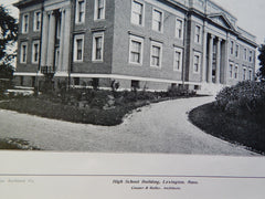 Details of High School Building, Lexington, MA,1904,Lithograph.Cooper/Bailey.
