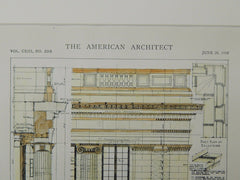 Section, United States Treasury Annex, Washington, DC, 1918. Cass Gilbert.