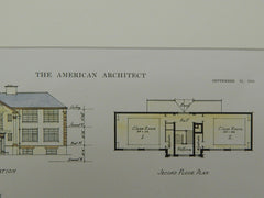 Floor Plans for the Glendale School in Glendale MO, 1915. William B. Ittner. Original