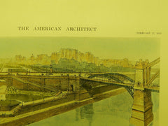 Proposed Development of the Point District in Pittsburgh PA, 1915. E. H. Bennett