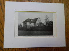 Cottage on Estate of Pierre S. DuPont, Longwood,PA.,1929, Lithograph, Martin.