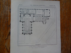 Central Park Methodist Episcopal Church, Buffalo, NY,1928, Lithograph. Bolton & Son.