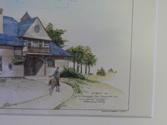 Stable for W.S. Johnson, Esq., Warwick, NY, 1894. Original Plan.  E.Q.W. Dietrich