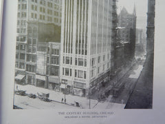 The Century Building, Chicago, IL, 1920. Lithograph. Holabird & Roche.