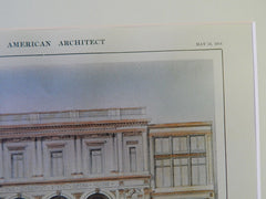 Facade of the Chestnut Street Opera House, Philadelphia, PA, 1914, Original Plan. Bizzell, Sinkler & Tilden.