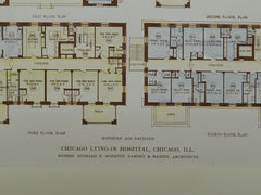 Mothers' Aid Pavilion: Lying-In Hospital, Chicago IL, 1915. Richard E. Schmidt, Garden & Martin