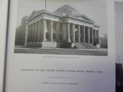 Extension United States Custom House, Boston, Mass., 1913, Lithograph. Peabody & Stearns.