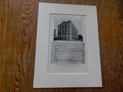 Michigan Bell Telephone Co. Bldg, Grand Rapids, MI, 1928, Lithograph. Smith, Hinchman & Grylls.